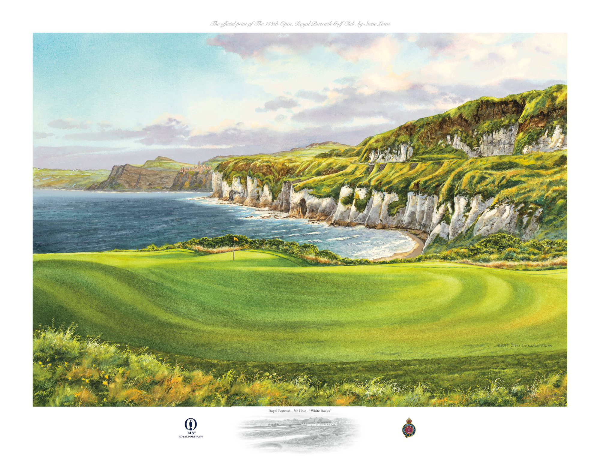 2019 Open Championship Golf Art By Steve Lotus 